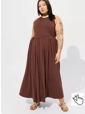 NWT Torrid Studio Knit Maxi Halter Dress